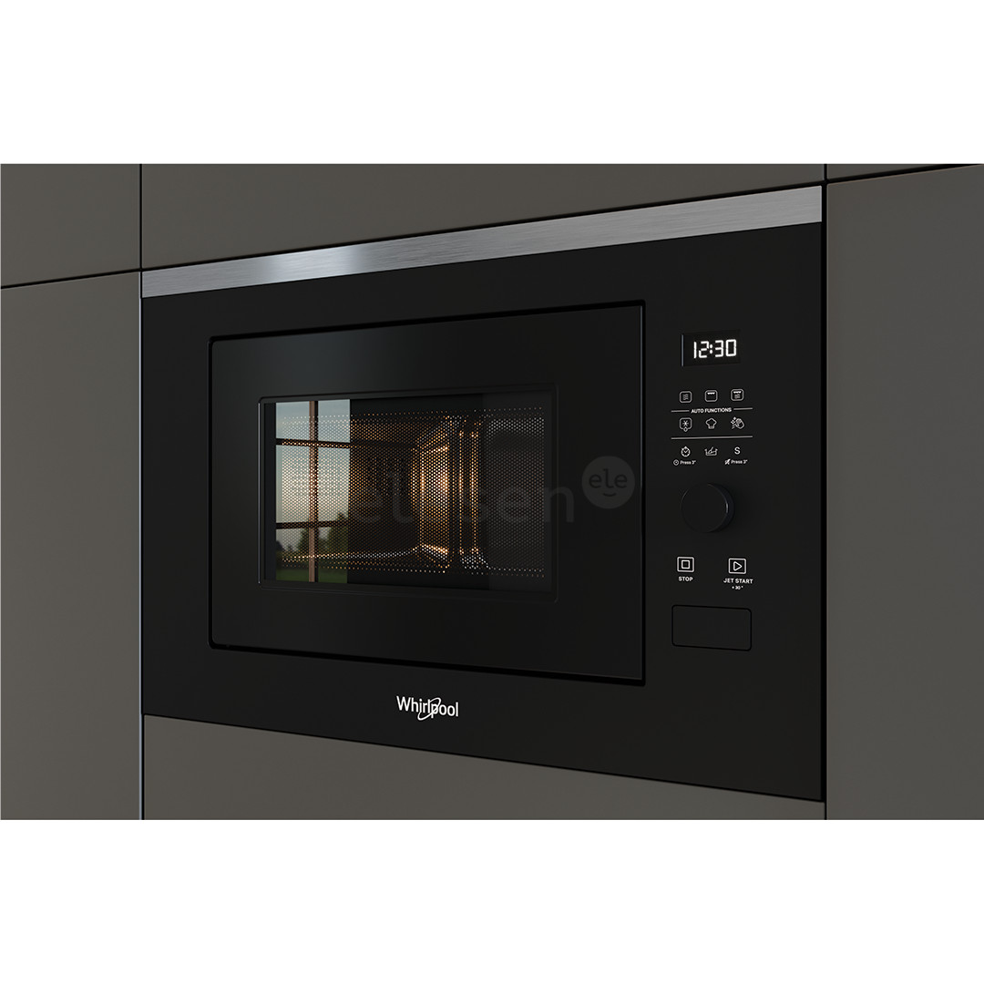 Whirlpool, 25 L, 900 W, black - Built-in Microwave Oven with Grill Item - WMF250G