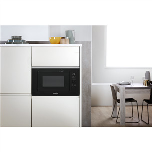 Whirlpool, 25 L, 900 W, black - Built-in Microwave Oven with Grill Item - WMF250G