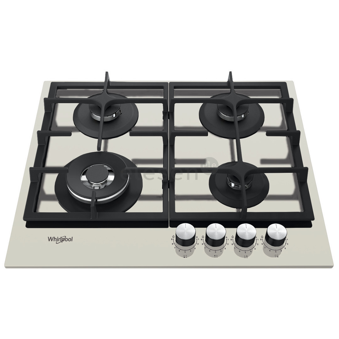 Whirlpool, width 59 cm, beige - Built-in Gas Hob