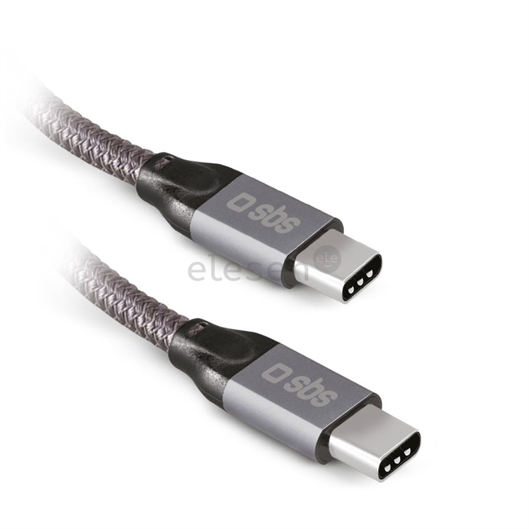 SBS USB-C - USB-C, 240 W, 1 m, gray - Cable Item - TECABLETCCVIDEOW