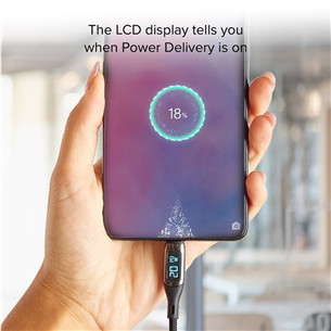 SBS USB-C - USB-C, 100 Вт, LED, 1 м, черный - Кабель Товар - TECABLETCCLED100WK