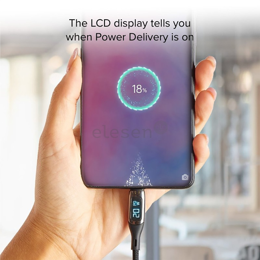 SBS USB-C - USB-C, 100 Вт, LED, 1 м, черный - Кабель Товар - TECABLETCCLED100WK