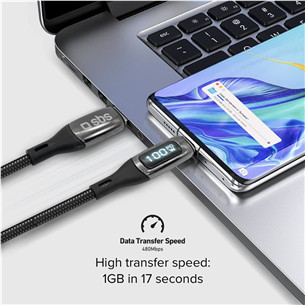 SBS USB-C - USB-C, 100 Вт, LED, 1 м, черный - Кабель Товар - TECABLETCCLED100WK