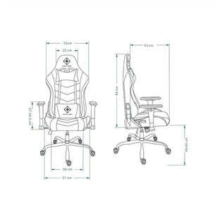 Deltaco PCH80 (PU), розовый - Игровой стул Товар - 7333048057242