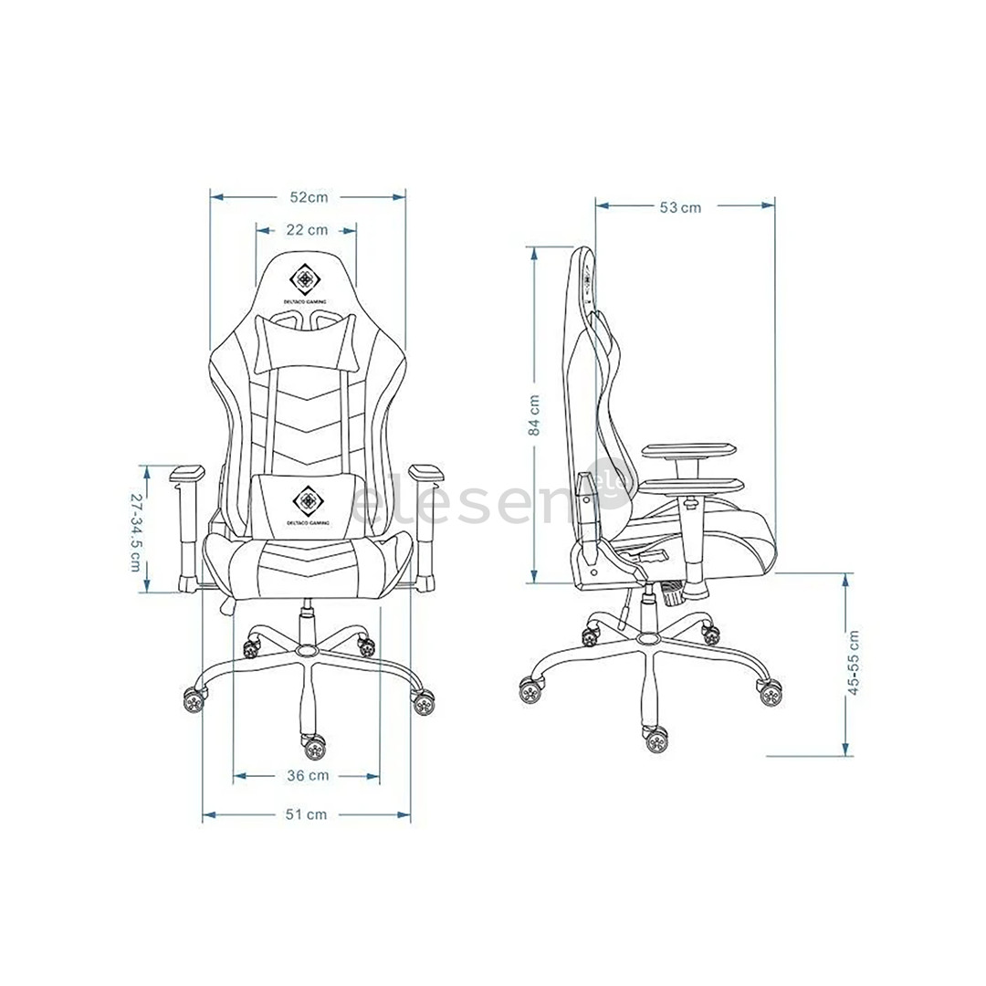Deltaco PCH80 (PU), розовый - Игровой стул Товар - 7333048057242
