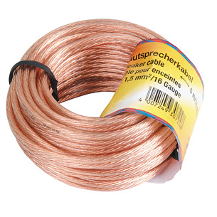 Laidas Hama Loudspeaker cable, 2 x 1,5 mm, 10 m, copper Prekė - 00205142
