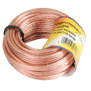 Hama Loudspeaker cable, 2 x 1,5 мм, 10 м, медный - Кабель для колонок Товар - 00205142 00205142