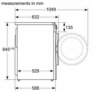 Skalbimo mašina Bosch Series 6, 10 kg, 1400 rpm, gylis 58,8 cm Prekė - WGG254AASN