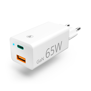 Hama Fast Charger, USB-A, USB-C, 65 W, white - Power adapter Item - 00201643 00201643