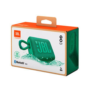 JBL GO 3 Eco, žalia - Belaidė kolonėlė