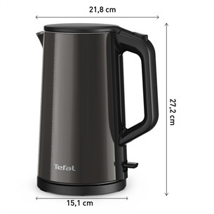 Tefal Double Layer, 1.5 L, 2000 W, grey - Kettle Item - KI583E