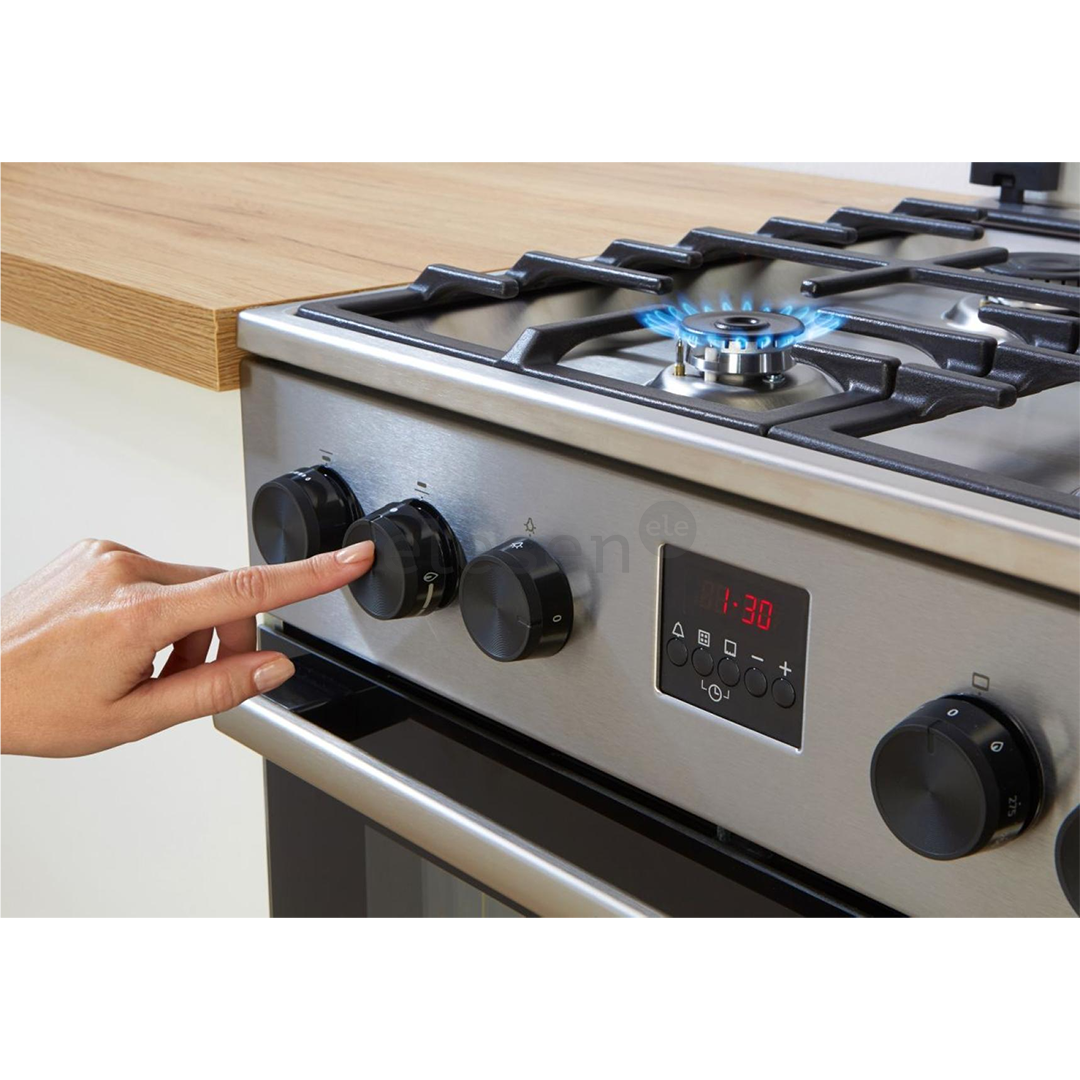 Gorenje, 71 L, width 60 cm, stainless steel - Gas cooker with electric oven