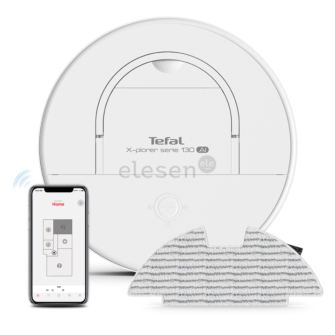 Tefal X-Plorer Serie 130 Ai Animal & Allergy, сухая и влажная уборка, белый - Робот-пылесос Товар - RG9077