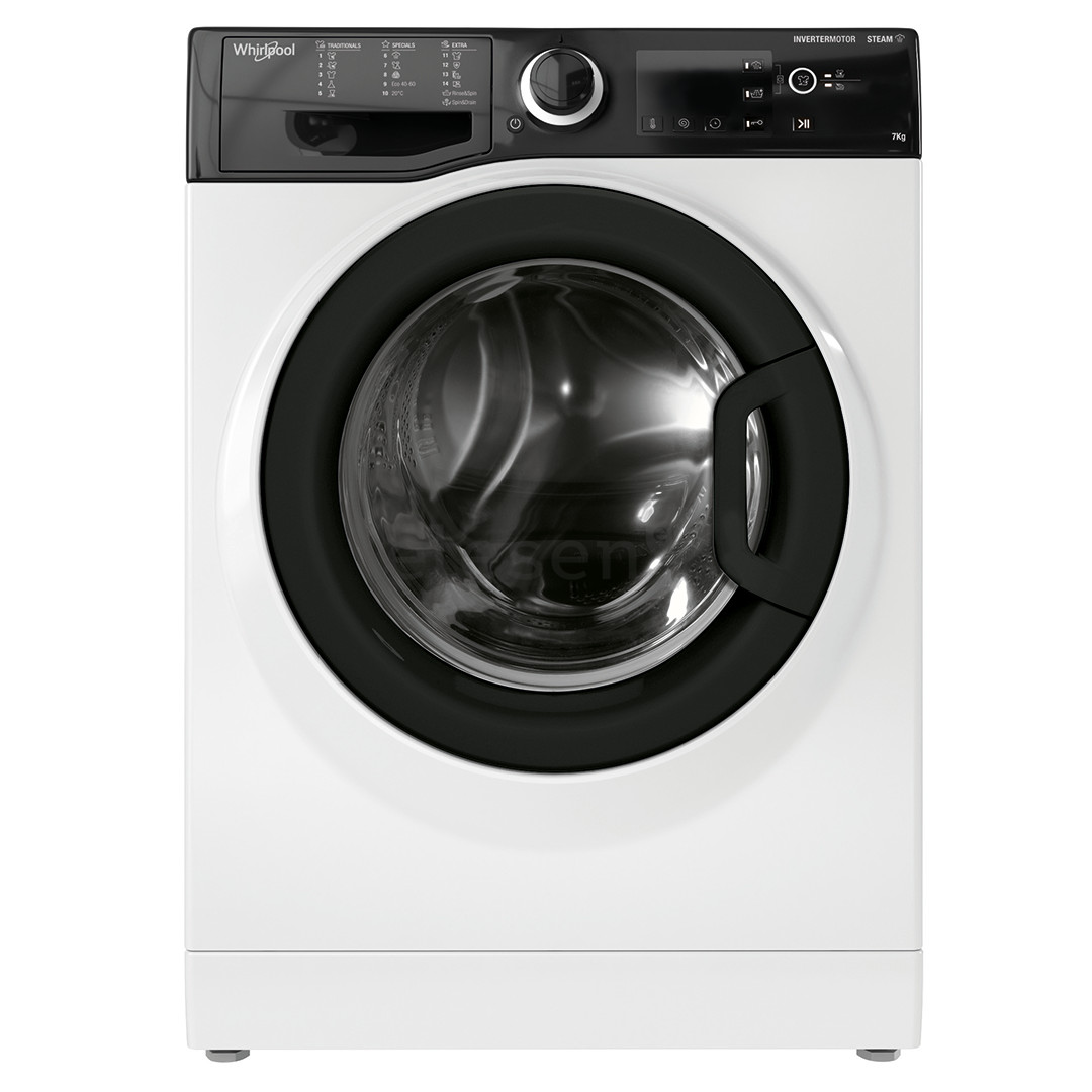 Whirlpool, 7 кг, глубина 43,5 см, 1200 об/мин - Стиральная машина с передней загрузкой