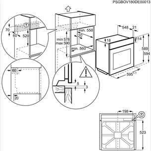 Orkaitė Electrolux SteamBake 600, pirolizė, 72 L Prekė - EOD6P77X