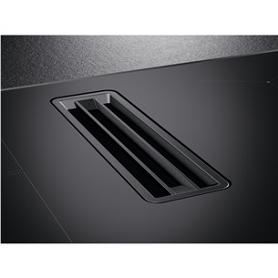 AEG 6000 Bridge, 80 cm, juoda - Įmontuojama indukcinė kaitlentė su gartraukiu