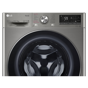 Skalbimo mašina-džiovyklė LG F2DV5S8S2PE, Slim Steam, 8,5 kg / 5 kg, 1200 rpm, gylis 47,5 cm Prekė - F2DV5S8S2PE.APTQPMR