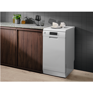 Indaplovė Electrolux 600 Slim Prekė - ESS43210SW, 10 komplektų talpa, plotis 44,6 cm