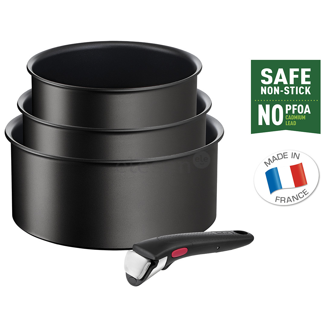 Tefal Ingenio Unlimited, черный - Комплект кастрюль из 3 предметов + ручка