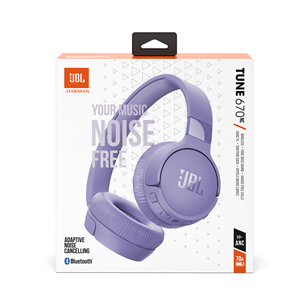 Belaidės ausinės JBL Tune 670NC, adaptive ANC Prekė - JBLT670NCPUR