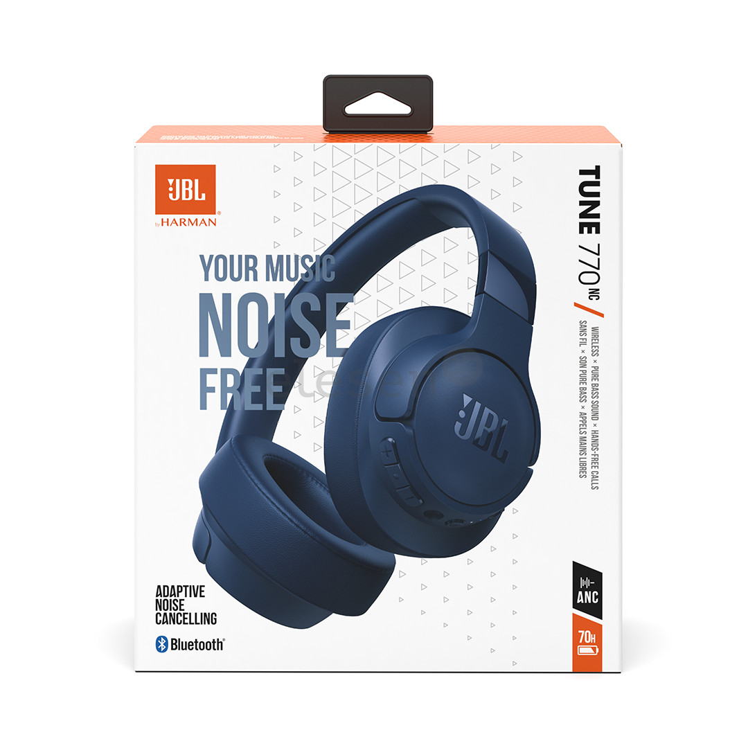 JBL Tune 770NC, adaptive noise cancelling, blue - Wireless over-ear headphones
