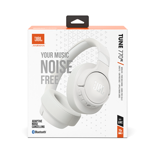 JBL Tune 770NC, adaptive noise cancelling, white - Belaidės ausinės Prekė - JBLT770NCWHT