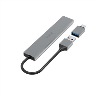Hama USB Hub, 4x USB 3.2 Gen 1, USB-C adapter, gray - USB hub Item - 00200141