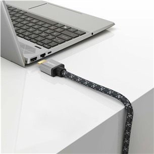 Hama Ultra High Speed, 8K, gold-plated, 1 m, gray - Cable Item - 00205238