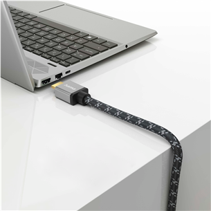 Laidas Hama Ultra High Speed, 8K, gold-plated, 1 m, gray Prekė - 00205238