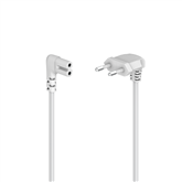 Maitinimo laidas Hama Power Cord, 2-pin, angled, 3 m, white Prekė - 00223283