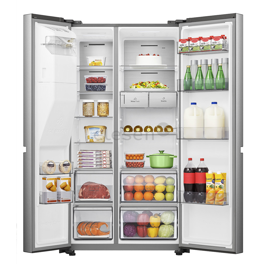 Hisense, No Frost, vanduo ir ledukai, talpa 632 L, aukštis 179 cm - Šaldytuvas