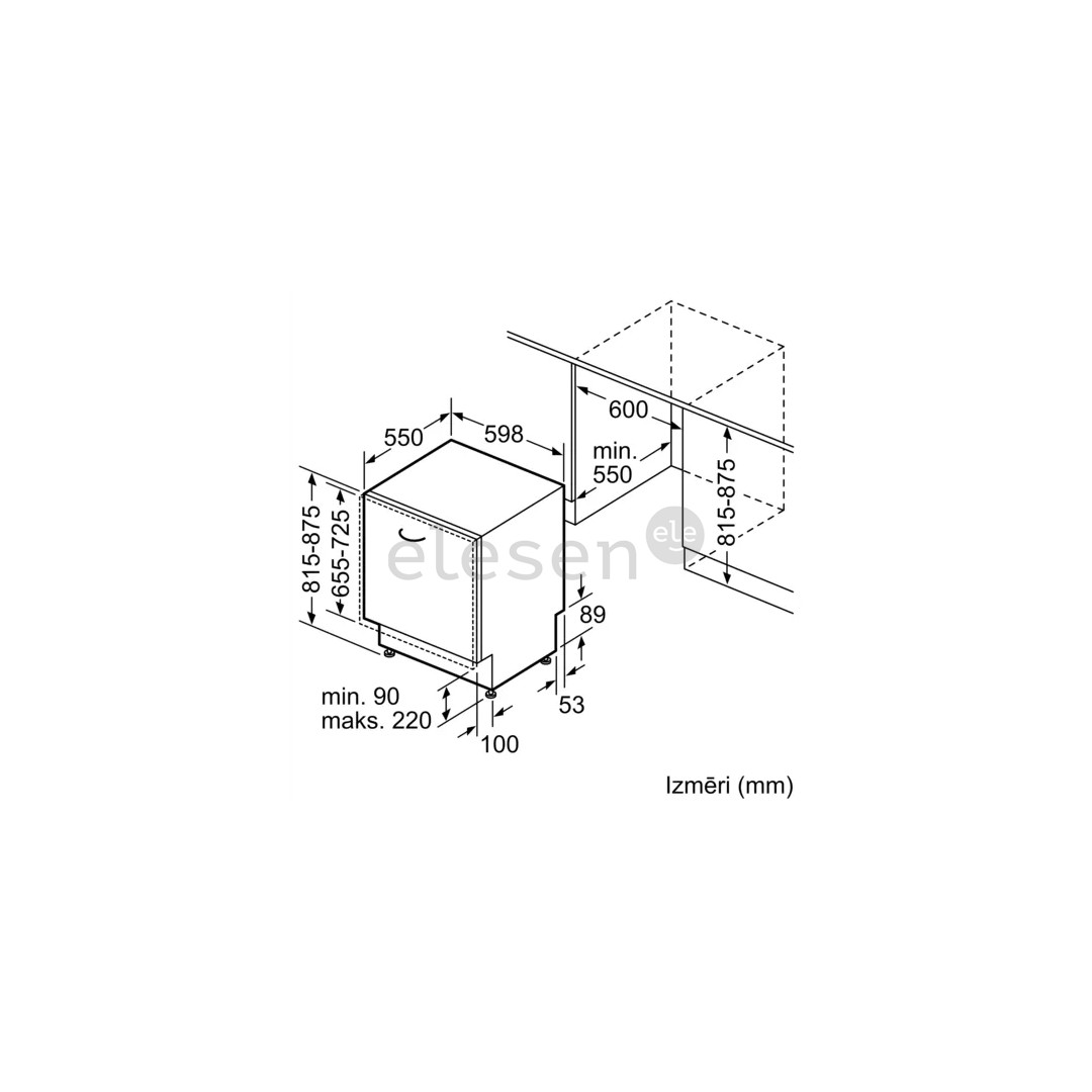 Bosch Serie 4, 13 komplektų talpa, plotis 60 cm - Įmontuojama indaplovė