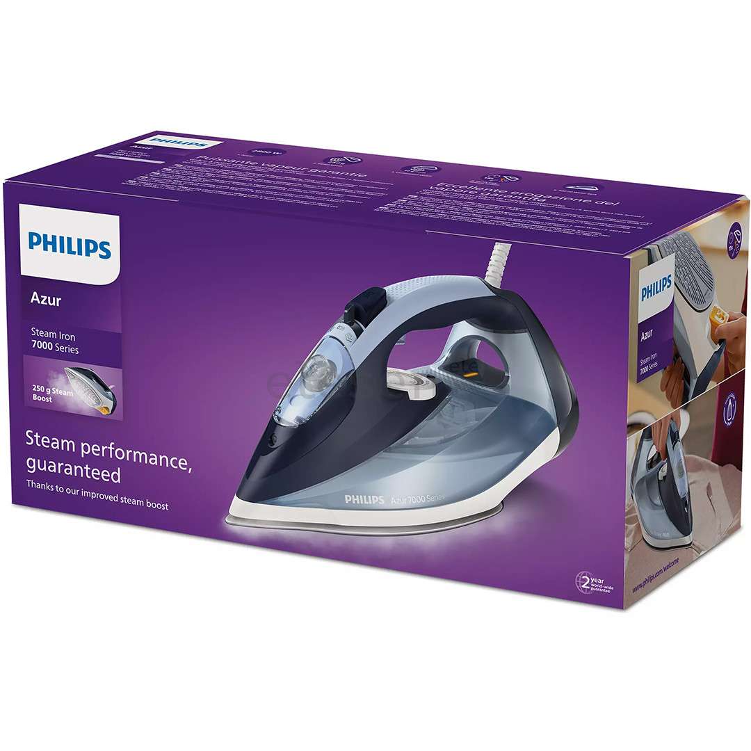 Philips Azur 7000 Series, 2800 W, blue - Steam Iron Item - DST7020/20