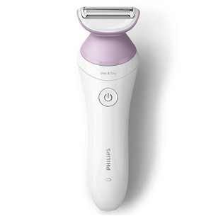 Philips Lady Shaver Series 6000, wet & dry, white/lilac - Cordless shaver