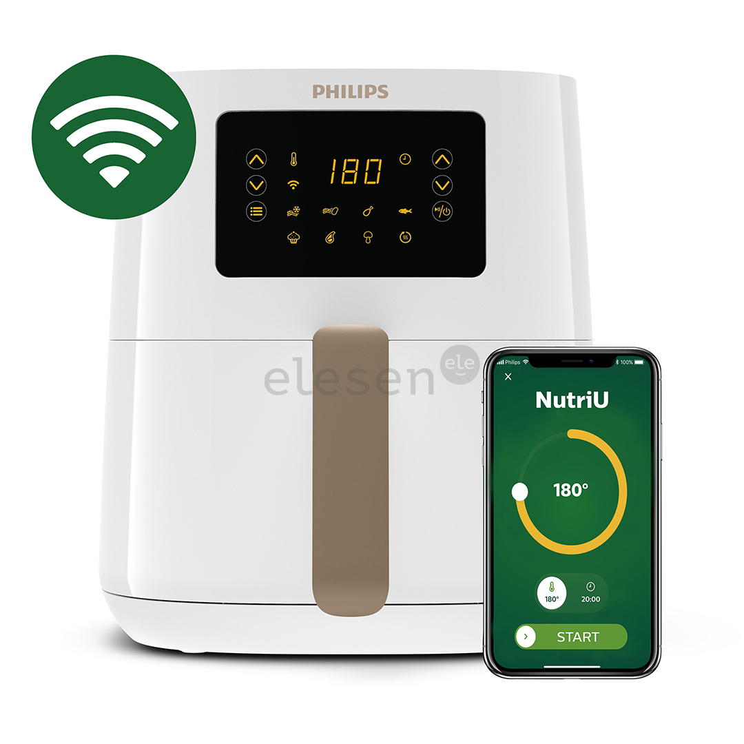 Philips Airfryer 5000 Series Connected, 4,1 л, 1400 Вт, белый - Аэрогриль Товар - HD9255/30