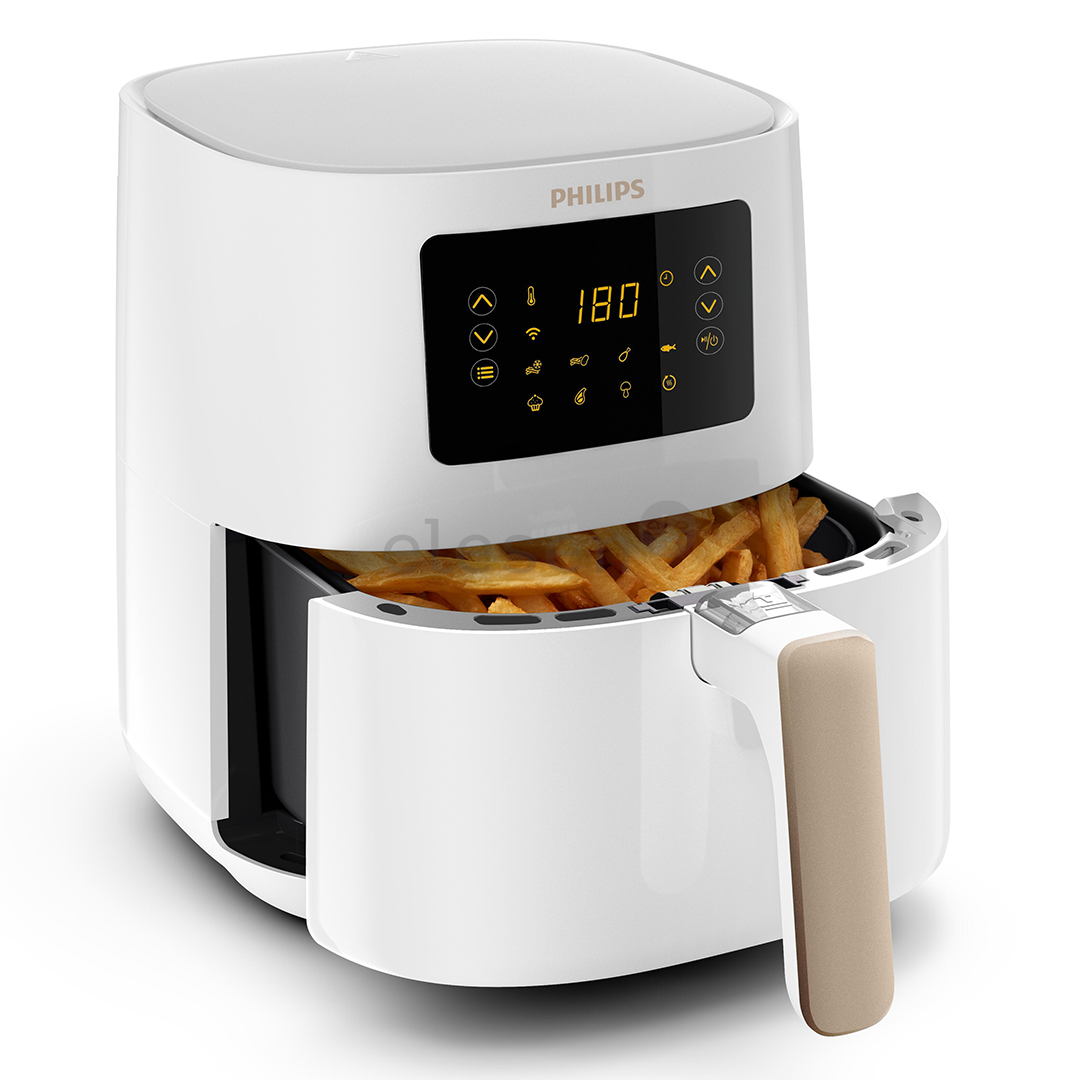 Philips Airfryer 5000 Series Connected, 4,1 л, 1400 Вт, белый - Аэрогриль Товар - HD9255/30
