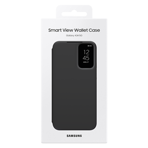 Dėklas Samsung Smart View Wallet, Galaxy A34, black