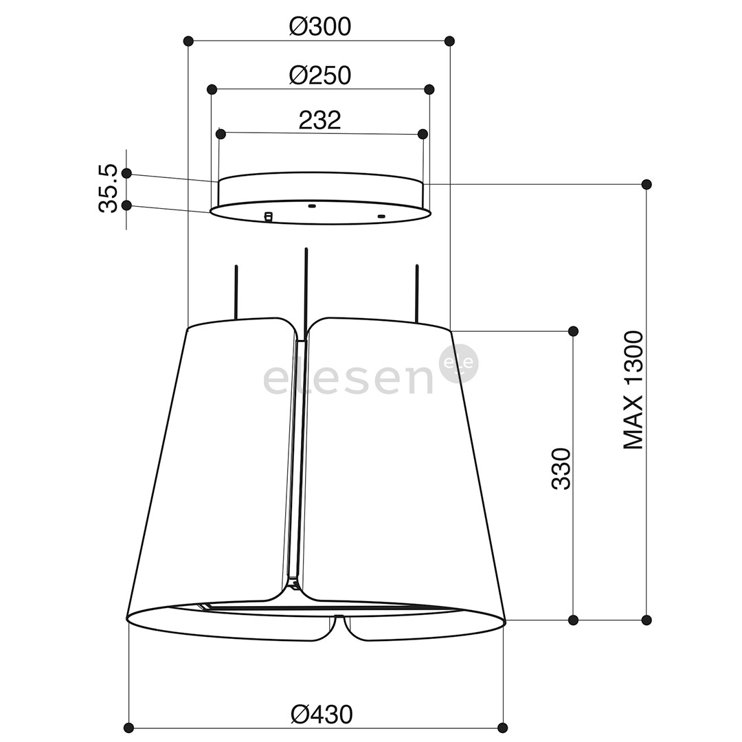Gartraukis Faber BEAT BK MATT F45, 740 m³/h, Juodas Prekė-345.0612.337