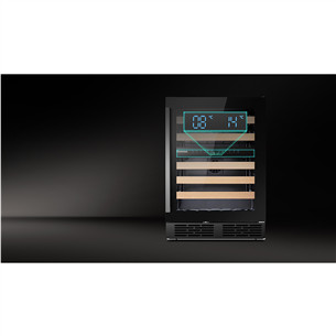 Hisense, iki 46 butelių, juodas - Vyno šaldytuvas