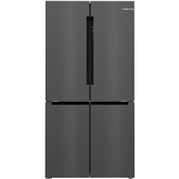 Bosch Series 4, No Frost, 605 L, 183 cm, juodo nerūdijančio plieno - SBS Šaldytuvas