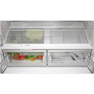 Bosch Series 4, No Frost, 605 L, 183 cm, juodo nerūdijančio plieno - SBS Šaldytuvas