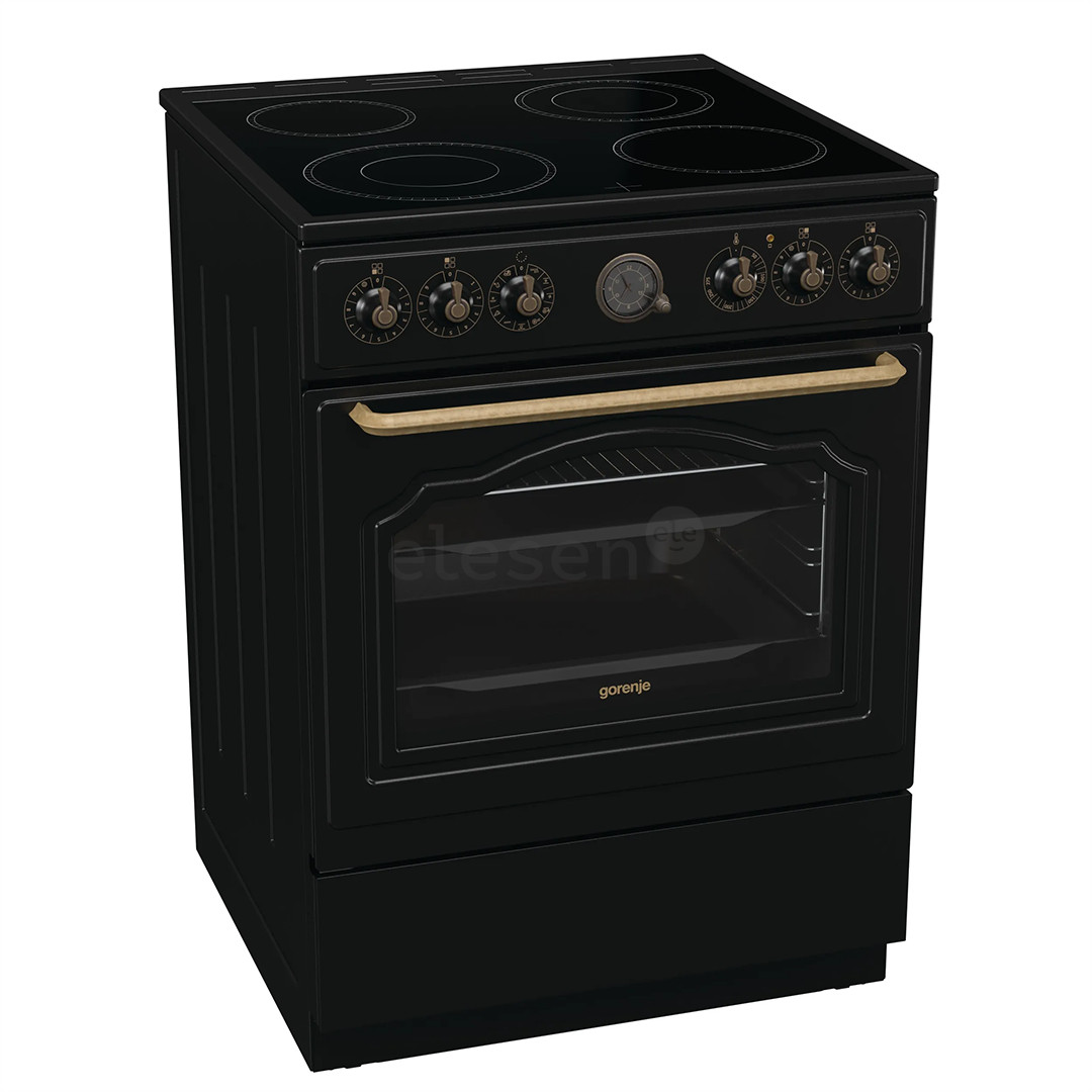 Gorenje, 11 functions, 71 L, width 60 cm, black - Ceramic cooker