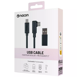 Nacon USB Cable for Oculus/Meta Quest 2, 5 m, black - USB cable Item - 3665962019346