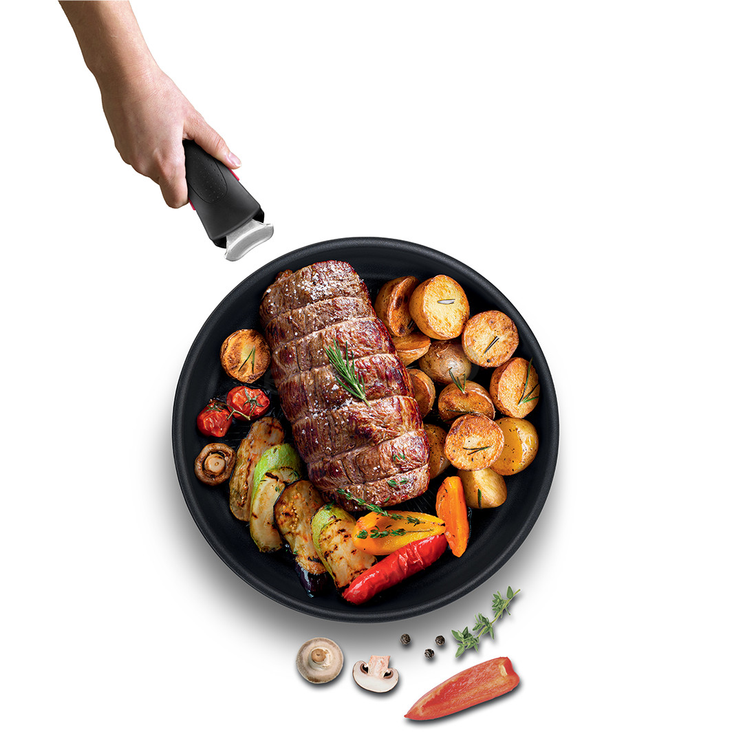 Tefal Ingenio Unlimited, 3 dalys, 24/28 cm + rankena - Keptuvių rinkinys