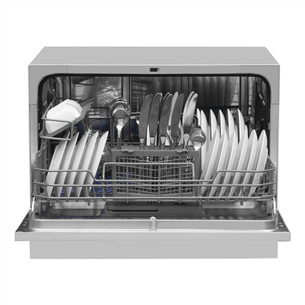 Hansa, mini, 6 place settings, silver - Free standing dishwasher