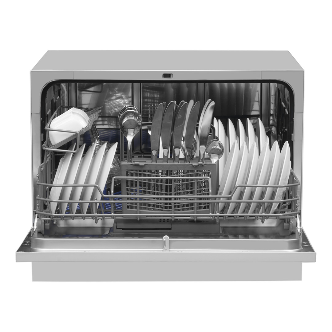 Hansa, mini, 6 place settings, silver - Free standing dishwasher