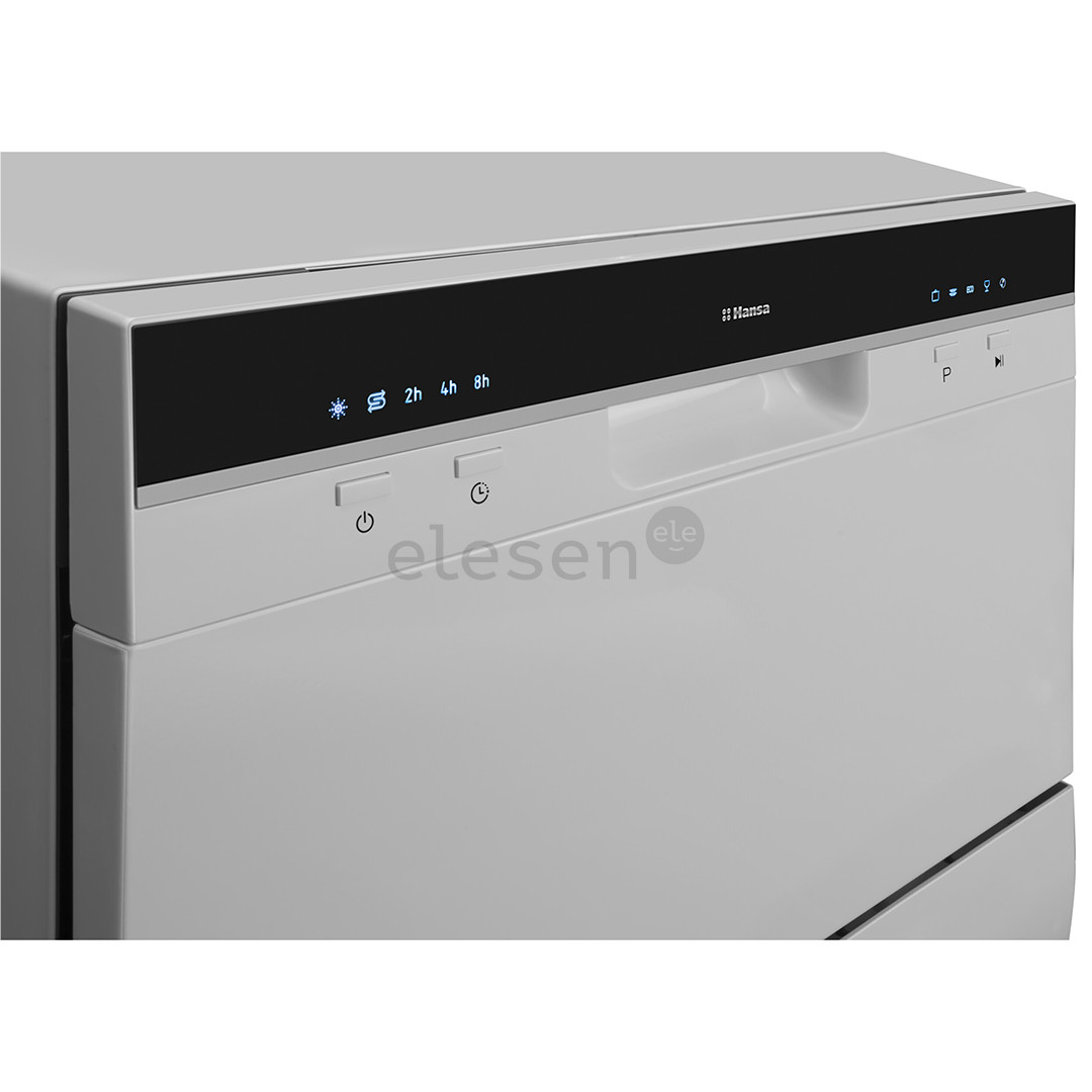 Hansa, mini, 6 place settings, silver - Free standing dishwasher