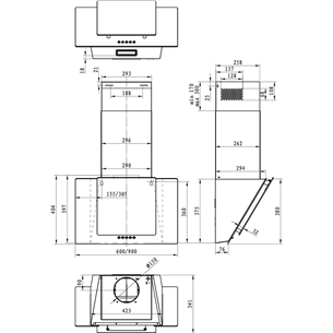 Gartraukis Hisense Prekė - MH6INBG, 650 m³/h, 60 cm