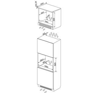 Orkaitė Hansa Prekė - BOEI684605, 9 funkcijos, 77 L
