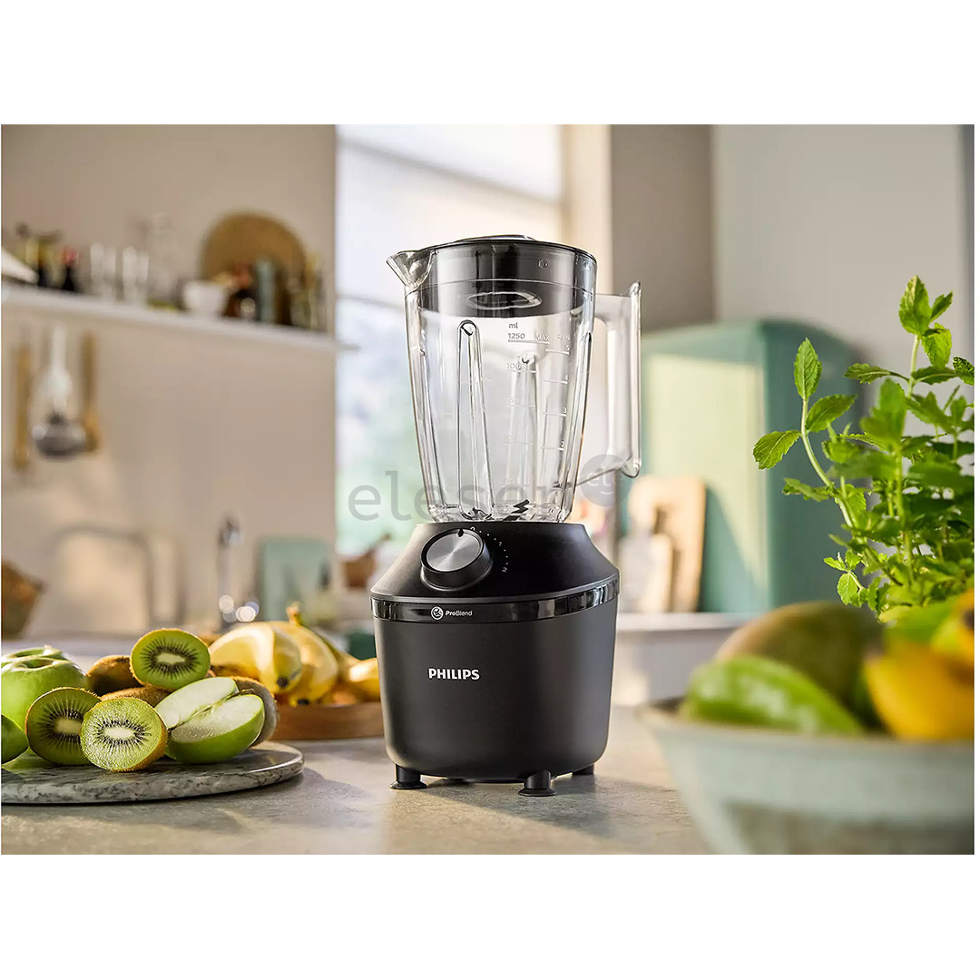 Philips 3000 Series, 600 W, 1.25 L, black - Blender Item - HR2291/01
